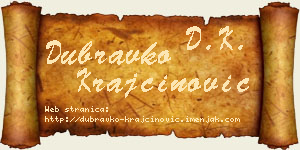 Dubravko Krajčinović vizit kartica